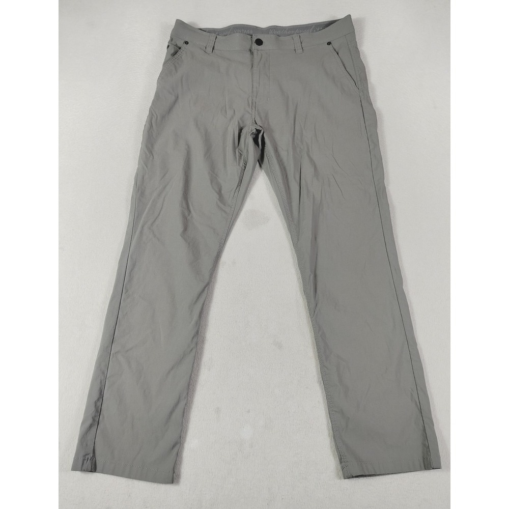 Weatherproof Vintage Pants Mens 36 Gray Stretch Chino‎ Travel Casual Performance